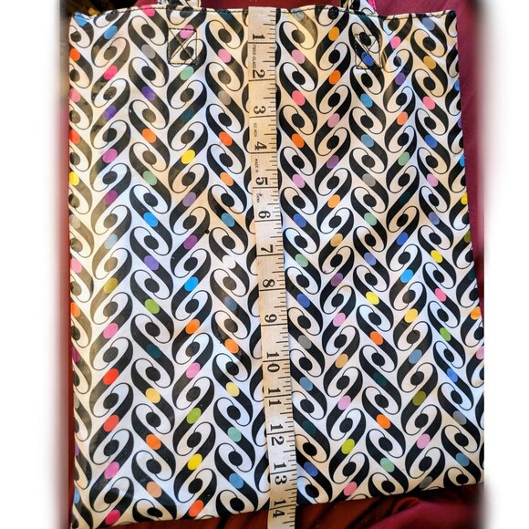 vinyl black / white / multicolor pattern tote bag by paperchase - Picture 4 of 6